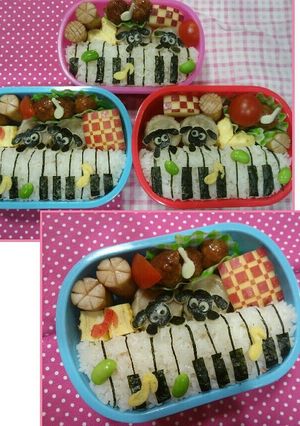 キャラ弁☆ひつじのショーンとピアノ♪-レシピのメイン写真