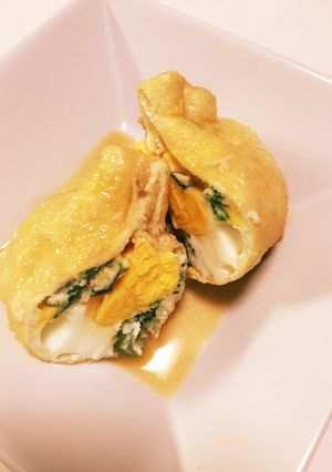 卵の巾着 味噌煮-レシピのメイン写真