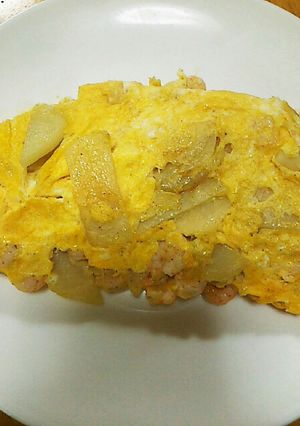 じゃこえびとジャガイモのオムレツ-レシピのメイン写真