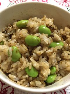 枝豆と海苔の佃煮の混ぜご飯♪おにぎりにも-レシピのメイン写真