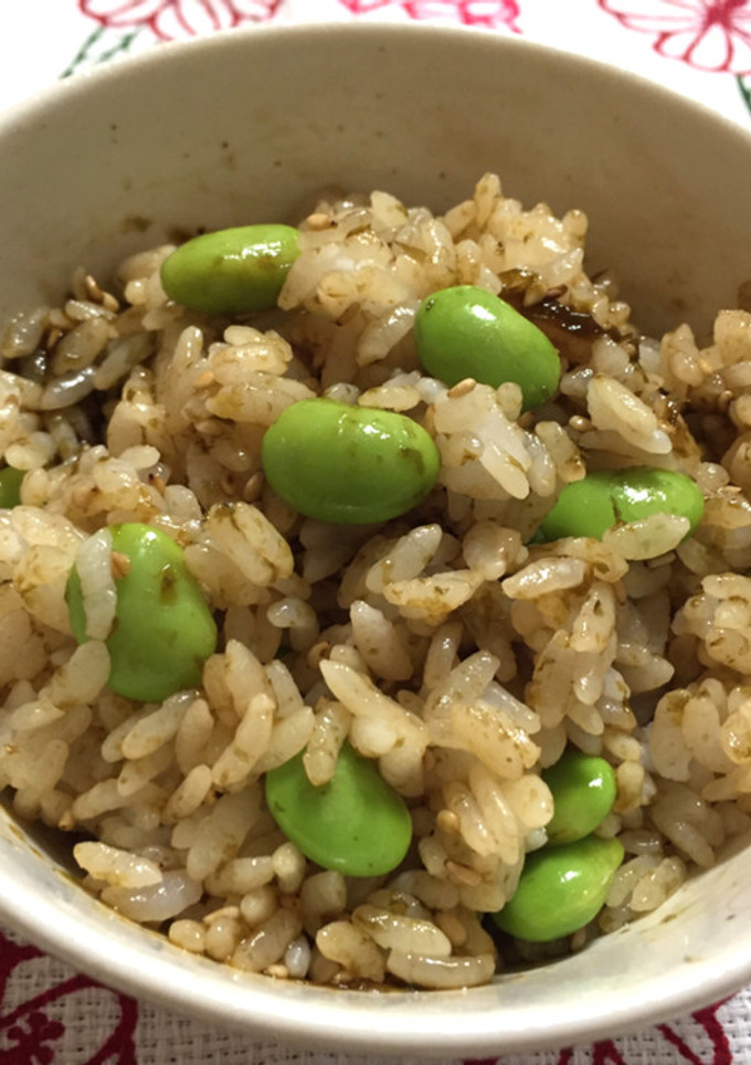 枝豆と海苔の佃煮の混ぜご飯♪おにぎりにも-レシピのメイン写真