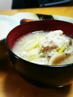 鶏蓮根だんごのすり流し汁~寒い日に-レシピのメイン写真