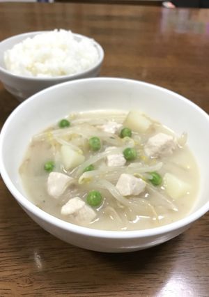 わける派♪ もやしと鶏胸肉のシチュー-レシピのメイン写真