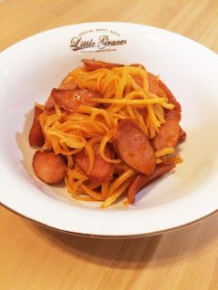 【節約】大根の皮でナポリタン風炒め物♪-レシピのメイン写真