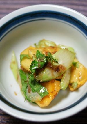 柿とセロリのおかかポン酢和え-レシピのメイン写真