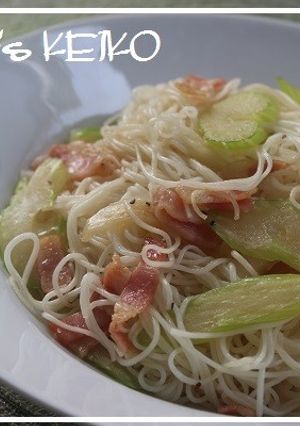 セロリとベーコンのソーメンチャンプルー-レシピのメイン写真
