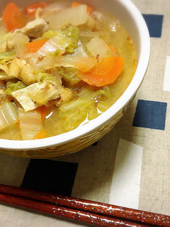 味噌汁の残りで、ポカポカラーメン!!-レシピのメイン写真