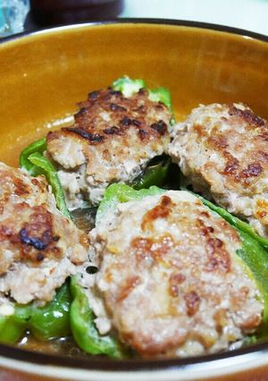 スタミナ☆にんにく肉詰めピーマン-レシピのメイン写真
