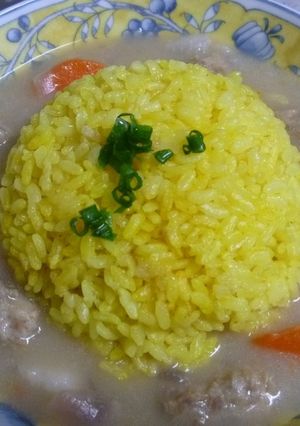 ターメリックライスにシチュー-レシピのメイン写真
