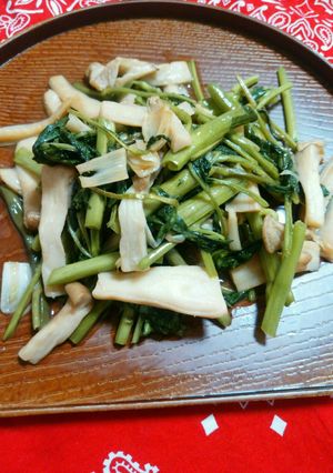 ☆空心菜とエリンギの中華炒め☆-レシピのメイン写真