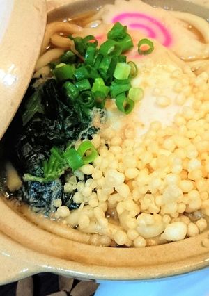 あったまるゥ～【たぬき味噌鍋焼きうどん】-レシピのメイン写真