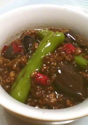 茄子とししとうのピリ辛肉味噌炒め-レシピのメイン写真