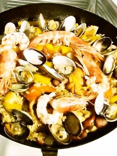 有頭海老&あさりのパエリア フライパンで-レシピのメイン写真