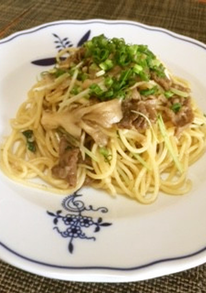 舞茸と牛肉のバター風味和風パスタ-レシピのメイン写真