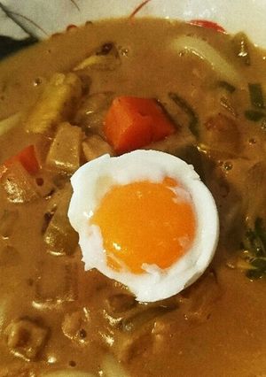 【或る日の昼食】カレーうどん-レシピのメイン写真