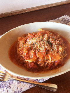 常備缶で簡単☆ツナとトマトのパスタ-レシピのメイン写真