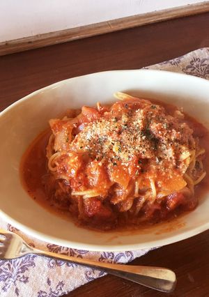 常備缶で簡単☆ツナとトマトのパスタ-レシピのメイン写真