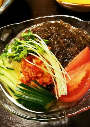 【麺類】海の幸♡天然太もずく入り韓国冷麺-レシピのメイン写真