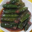 ネギの中に肉だねを入れて焼いてみた