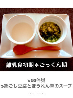 絹ごし豆腐とほうれん草のスープ-レシピのメイン写真