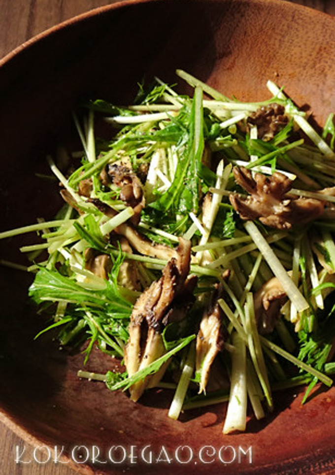 舞茸と水菜の簡単サラダ-レシピのメイン写真