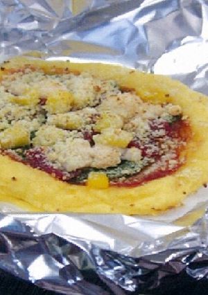 介護食　秋の香りおさつピザ-レシピのメイン写真
