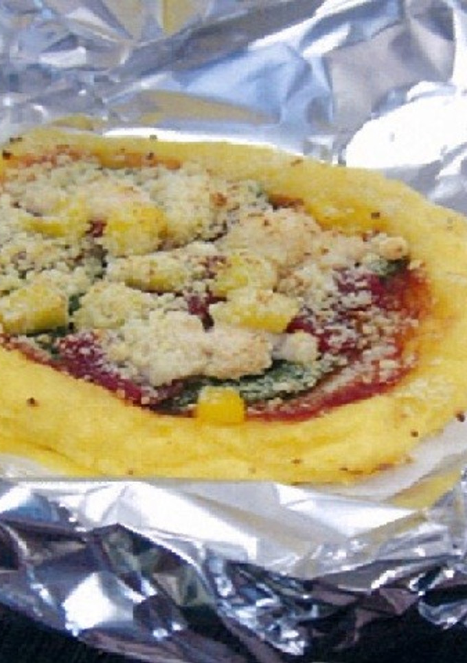 介護食　秋の香りおさつピザ-レシピのメイン写真