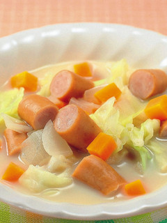 ウインナーと野菜の豆乳スープ-レシピのメイン写真