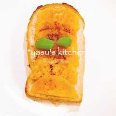 รูปของ 美味しい朝食♪柿のコンポートトースト