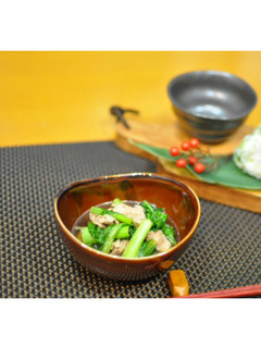 しろ菜と豚肉の甘辛煮-レシピのメイン写真