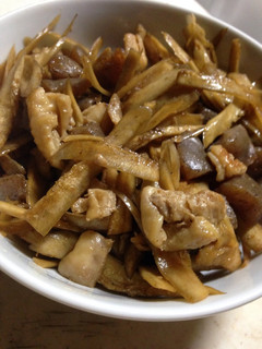 鶏皮とごぼうのきんぴら風-レシピのメイン写真