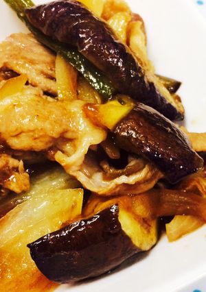 簡単♪ナスと豚肉のポン酢炒め-レシピのメイン写真