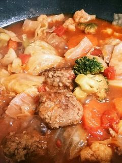 肉団子の具だくさんトマト煮-レシピのメイン写真