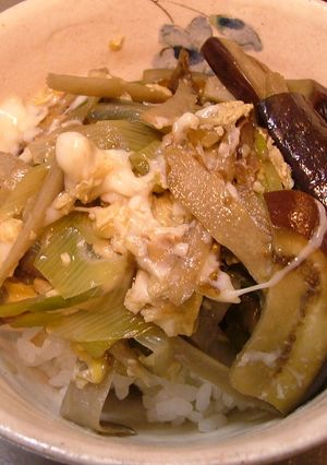 茄子の柳川丼-レシピのメイン写真