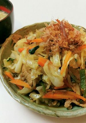 豚肉とキャベツのおかかソース炒め-レシピのメイン写真
