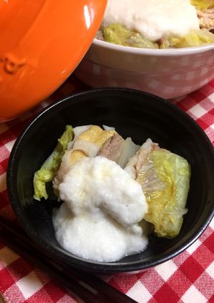 白菜と豚肉とレンコンと油揚げの重ね鍋-レシピのメイン写真