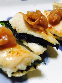 ヘルシー!ささみの青しそ挟み焼き梅肉のせ-レシピのメイン写真