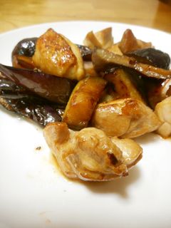 鶏肉となすのバターしょうゆ炒め-レシピのメイン写真