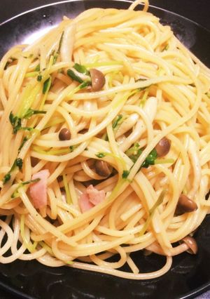 節約！豆苗香る和風ガーリックパスタ-レシピのメイン写真