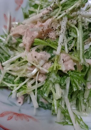 大人の水菜サラダ-レシピのメイン写真