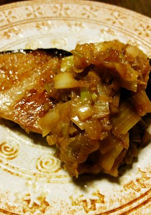 鰤の照り焼き酢橘葱ソース-レシピのメイン写真