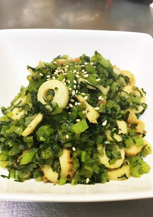 無駄にしないレシピ！かぶ(大根)の葉炒め-レシピのメイン写真