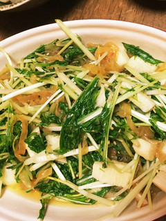 みず菜とクラゲの中華あえ(^^)-レシピのメイン写真