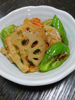蓮根とししとうのきんぴら-レシピのメイン写真