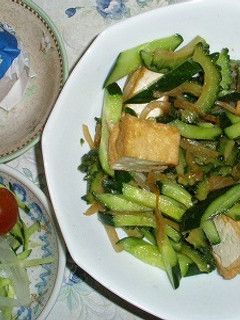 にが旨っ♪ゴーヤとキュウリの炒め物-レシピのメイン写真