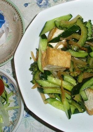 にが旨っ♪ゴーヤとキュウリの炒め物-レシピのメイン写真