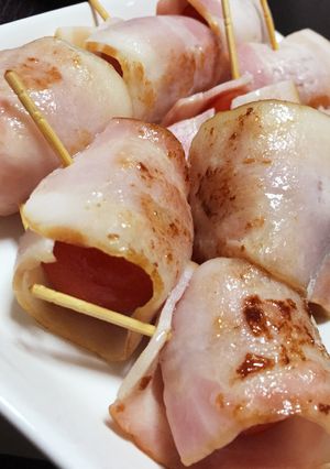 超簡単！ミニトマトベーコン！お弁当にも！-レシピのメイン写真