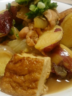 簡単♪さつまいもと鶏肉の肉じゃが風煮込み-レシピのメイン写真