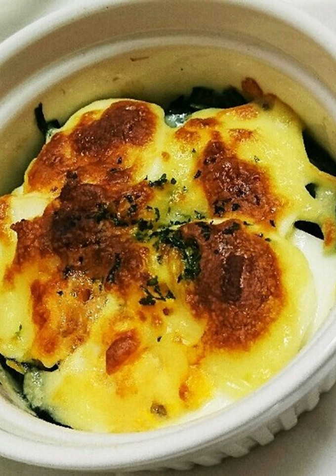 簡単!!ほうれん草のオーブン焼き♪-レシピのメイン写真