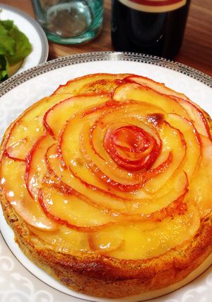 おもてなし♥️りんごとバナナの薔薇ケーキ-レシピのメイン写真